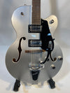 Gretsch G5420T Electromatic Classic Airline Silver Hollowbody Single-cut Electric Guitar with Bigsby