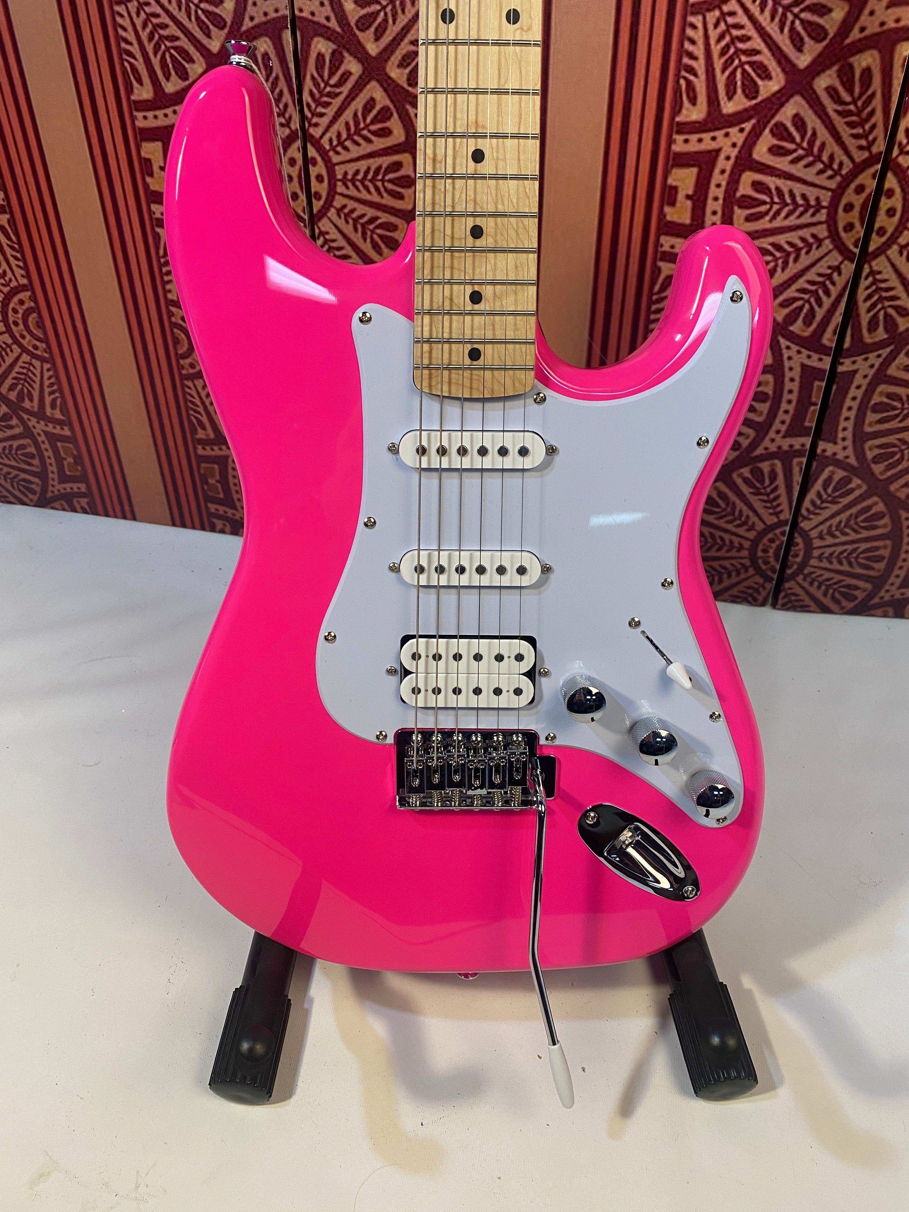 Hot clearance pink guitar