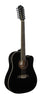 Oscar Schmidt OD312CEB-A Dreadnought (12 String) Cutaway Acoustic Electric Guitar. Black OD312CEB-A-U