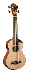 Oscar Schmidt OUB500K-A Acoustic Electric Bass Ukulele. Comfort Arm Rest Natural Spruce OUB500K-A-U