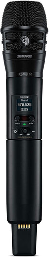 Shure SLXD2/K8B-H55 Handheld Transmitter with KSM8 Dualdyne Capsule. H55 Band SLXD2/K8B-H55-U