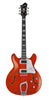 Hagstrom SUVIK-MDE Super Viking Electric Guitar. Mandarin Flame SUVIK-MDE-U