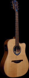 LAG THV10DCE-LB Dreadnought Cutaway Acoustic Electric Guitar with Hyvibe. Solid Ceder THV10DCE-LB-U