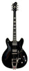 Hagstrom TREVIDLX-BLK Tremar Viking Deluxe Electric Guitar. Black TREVIDLX-BLK-U