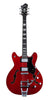 Hagstorm TREVIDLX-WCT Tremar Viking Deluxe Electric Guitar. Transparent Wild Cherry TREVIDLX-WCT-U
