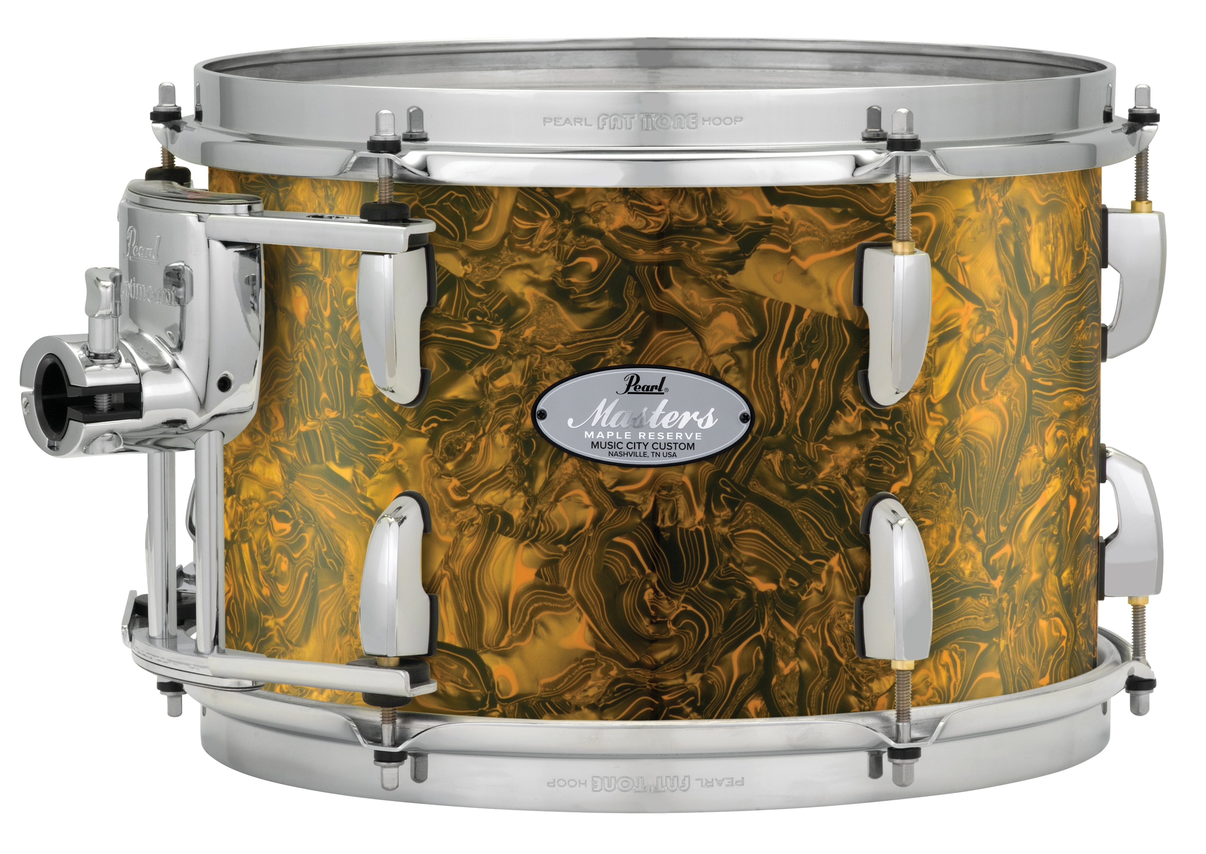Pearl Music City Custom 14"x12" Masters Maple Reserve Series Tom w/optimount GOLDEN YELLOW ABALONE MRV1412F/C420