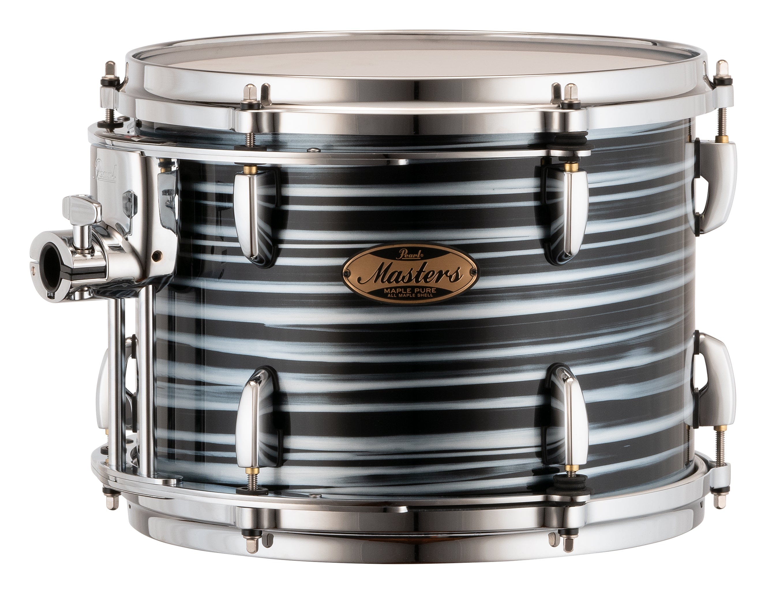 Pearl Masters Maple Pure 12"x9 Tom - R2 Air Tom Suspension System w/Standard Bracket BLACK OYSTER SWIRL MP4C1209TS/C855