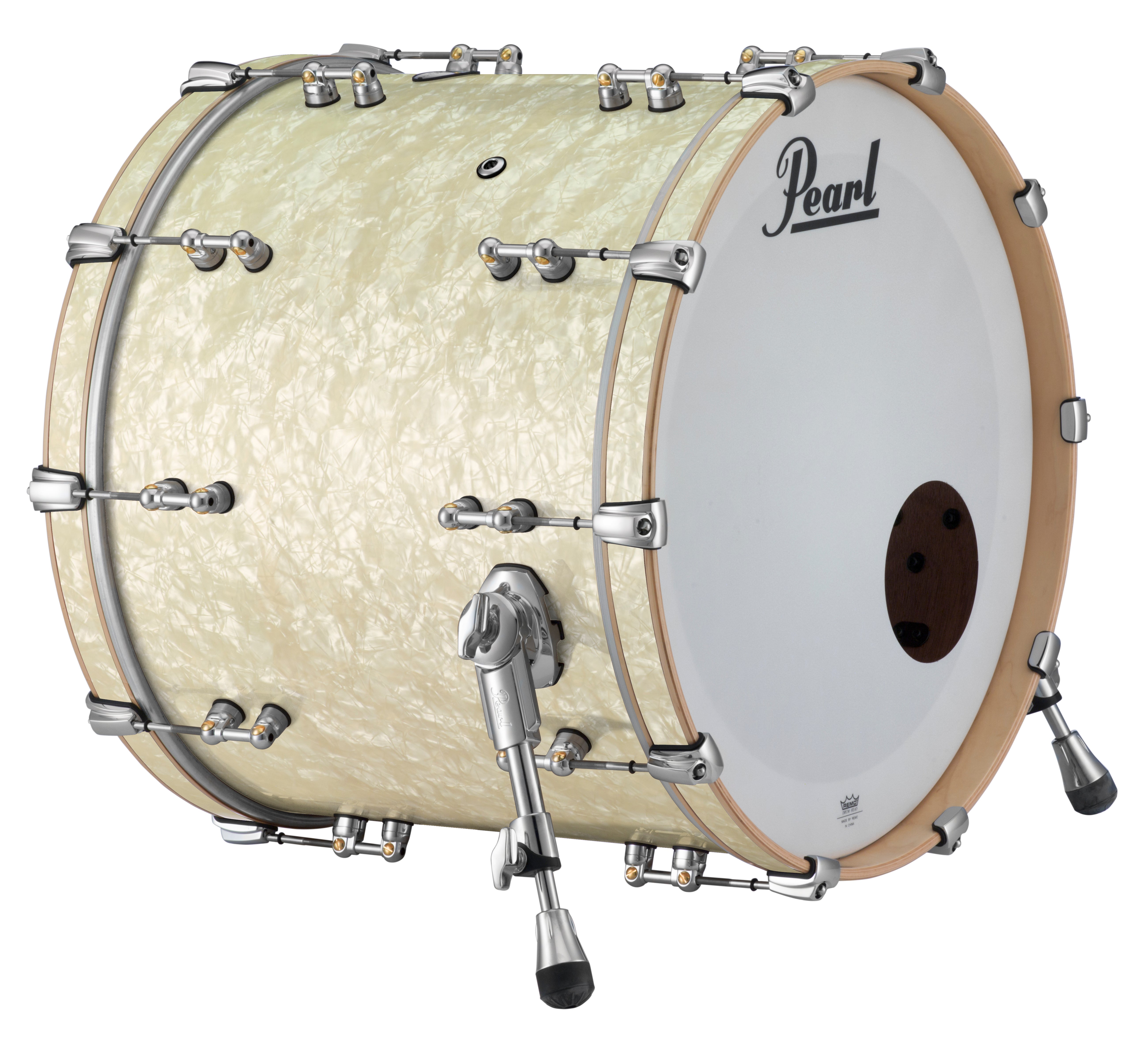 Pearl Music City Custom Reference Pure 24"x18" Bass Drum w/o BB3 Mount NICOTINE WHITE MARINE PEARL RFP2418BX/C405