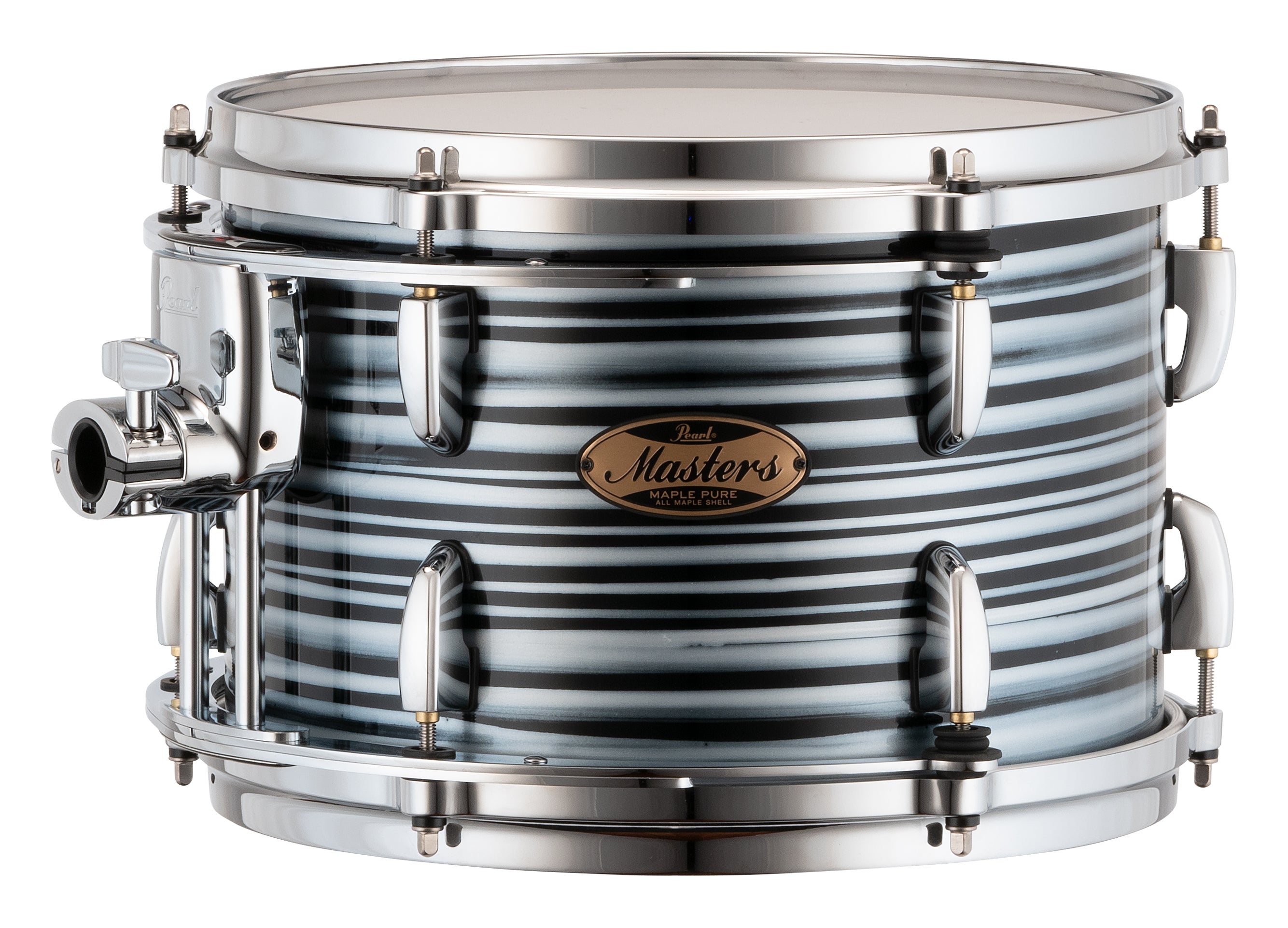 Pearl Masters Maple Pure 12"x8" Tom - R2 Air Tom Suspension System w/Standard Bracket BLACK OYSTER SWIRL MP4C1208TS/C855