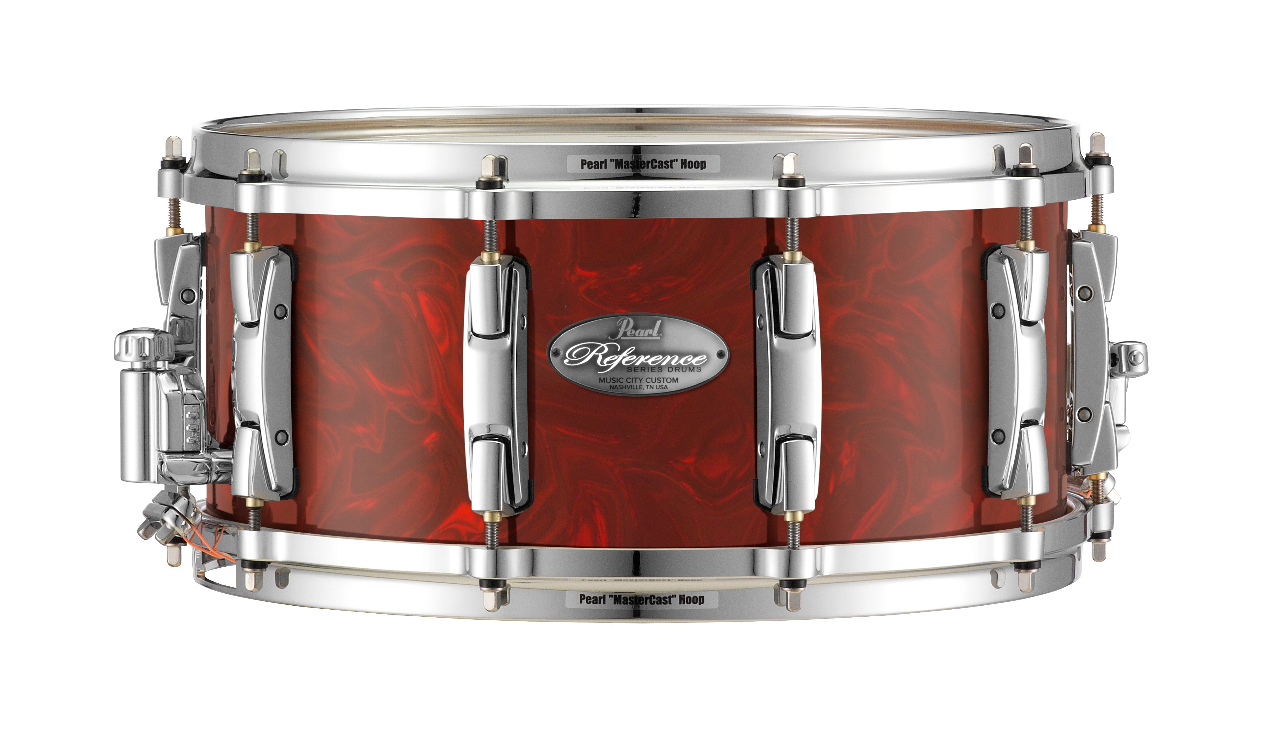 Pearl Music City Custom 13"x6.5" Reference Series Snare CRANBERRY SATIN SWIRL RF1365S/C720