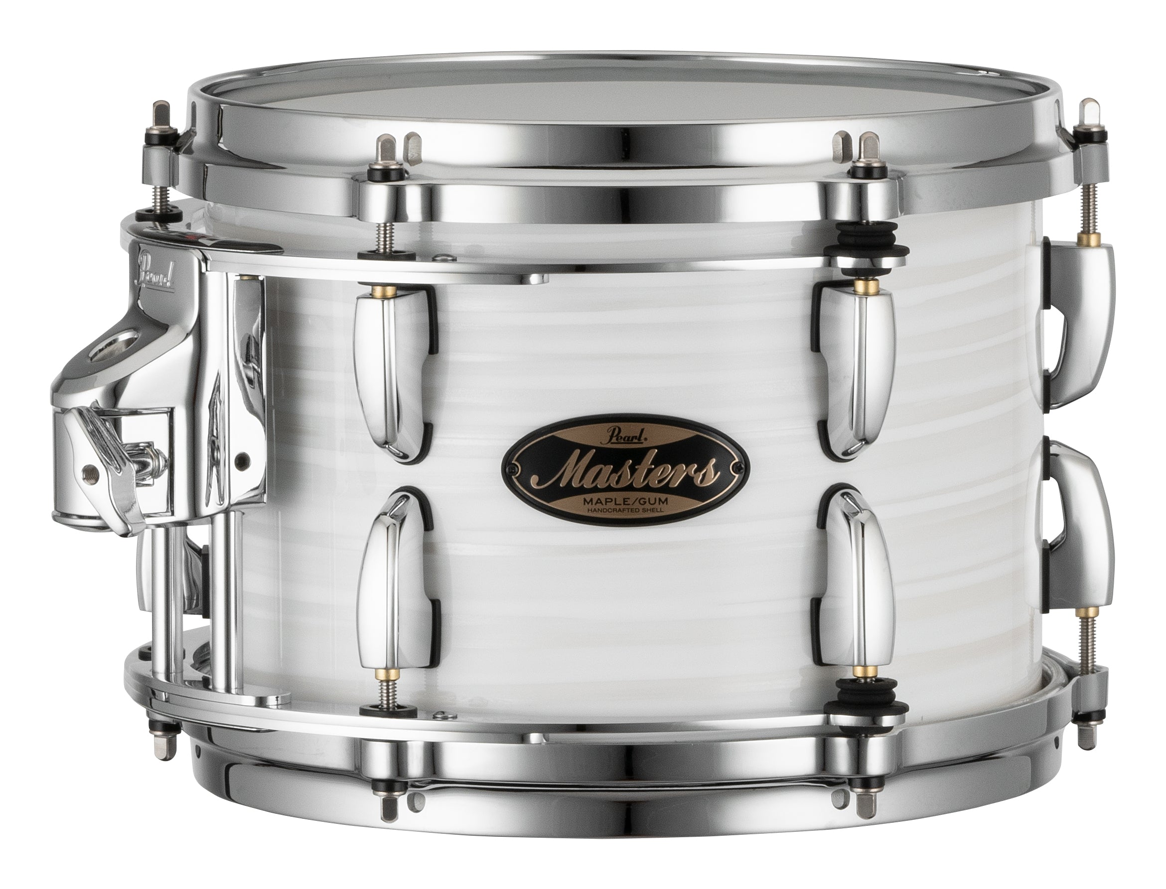 Pearl Masters Maple/Gum 10"x7" Tom - R2 Air Tom Suspension System w/GyroLock-L Bracket  WHITE ICE SWIRL MMGC1007TL/C854
