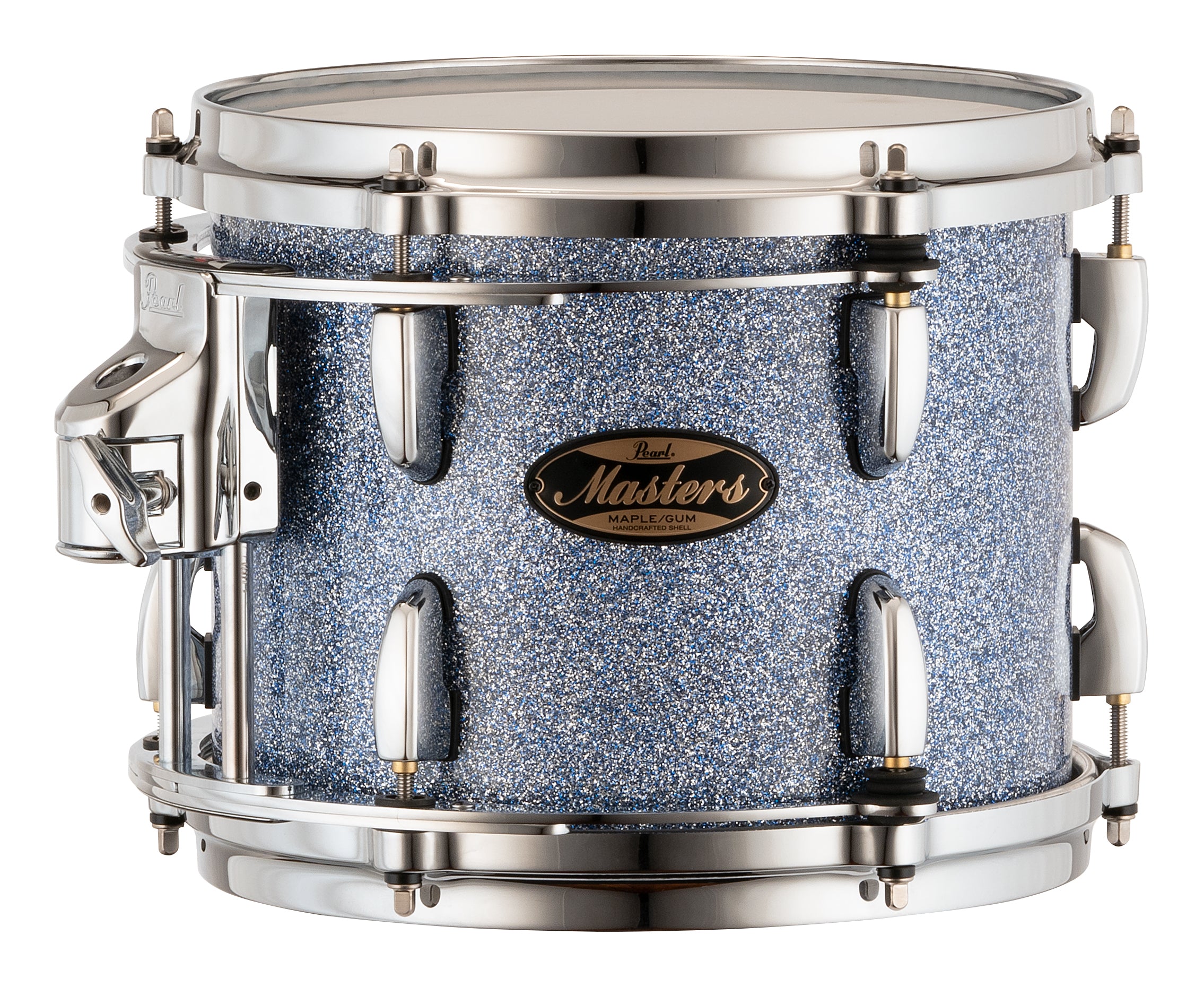 Pearl Masters Maple/Gum 10"x8" Tom - R2 Air Tom Suspension System w/GyroLock-L Bracket  CRYSTAL RAIN MMGC1008TL/C195