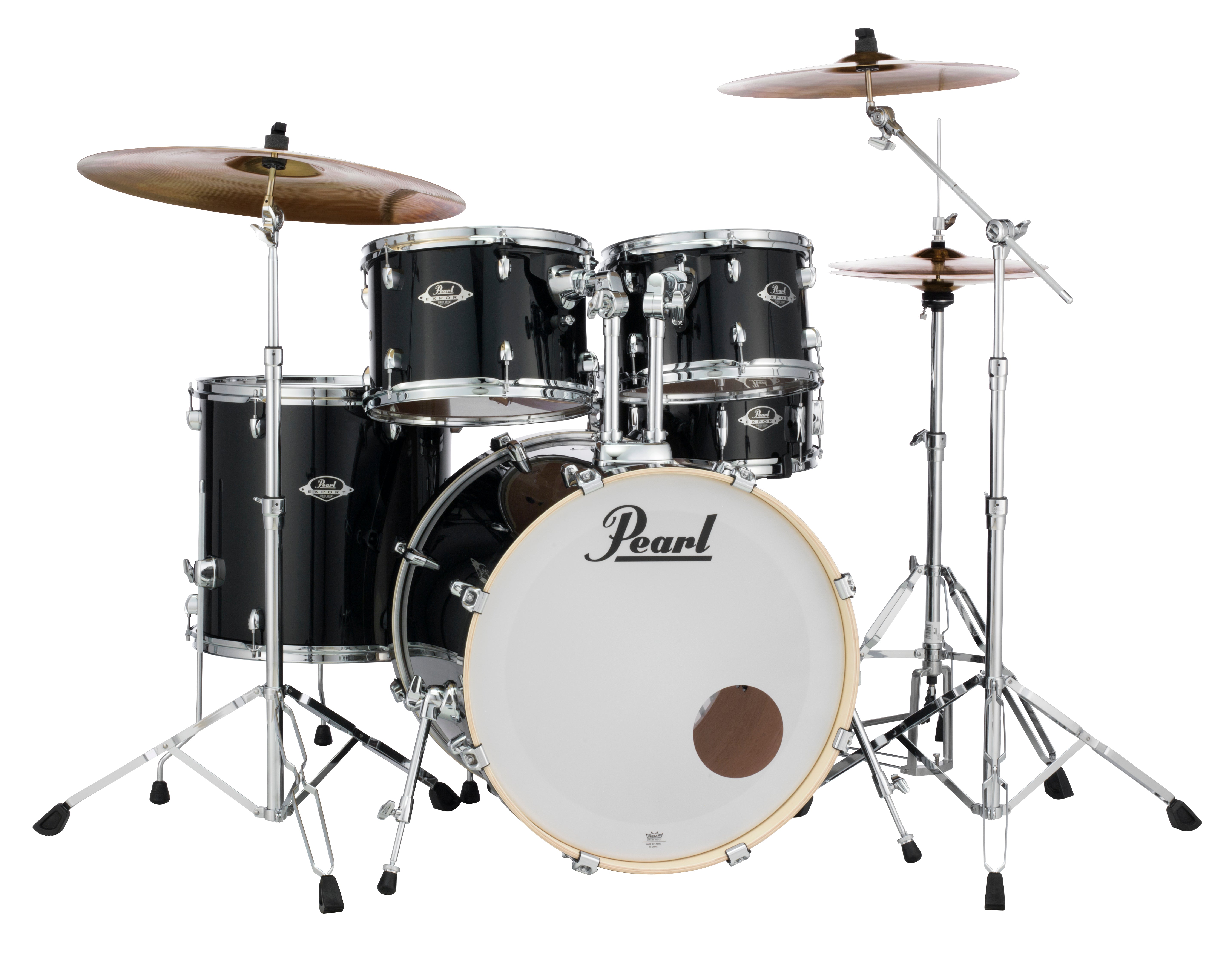 Pearl Export 5-pc. Drum Set w/830-Series Hardware Pack JET BLACK EXX725/C31