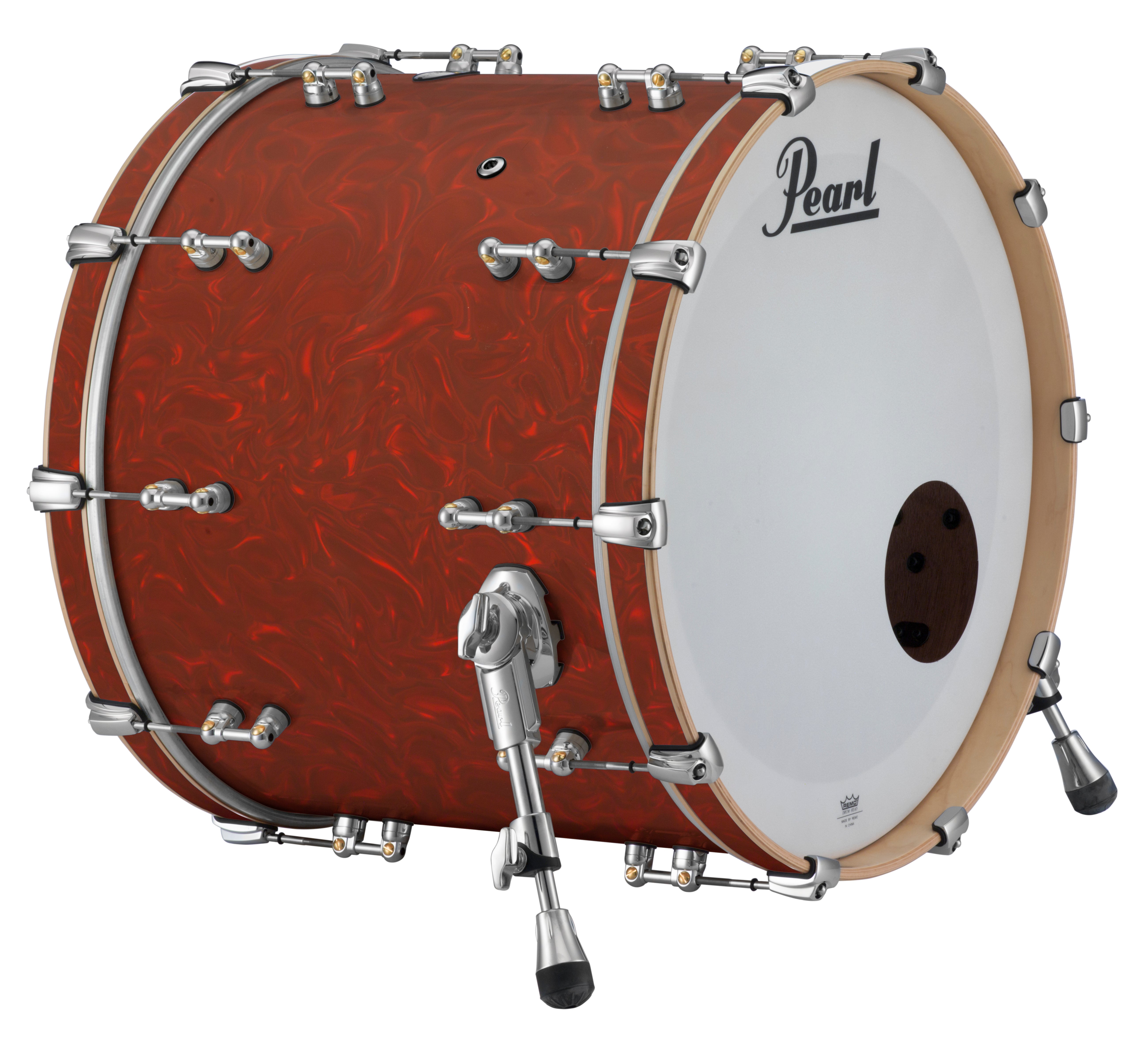 Pearl Music City Custom Reference Pure 22"x14" Bass Drum CRANBERRY SATIN SWIRL RFP2214BX/C720