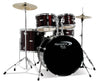 Percussion Plus 5-Piece Drum Set Model PP4200MWR (Metallic Wine Red)